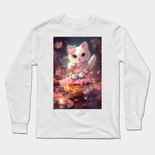 Cute Dessert Kitty Long Sleeve T-Shirt